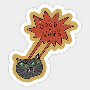 Bad Vibes Cat Sticker